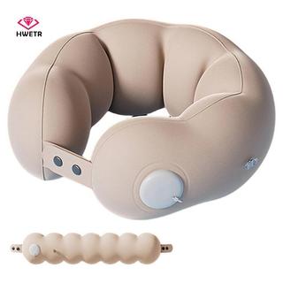 HWETR Bơm Hơi Du Lịch Ne Gối Cho Máy Bay Xe Lửa Có Thể Giặt Được Vỏ Gối Hình Chữ U Văn Phòng Ngủ Gối, Có Thể Điều Chỉnh Và Mềm Mại