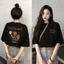Quần áo cotton nguyên chất phong cách mới, cổ tròn, in chữ - Perfect cho học sinh mùa hè