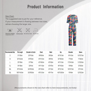 Yhong Phụ Nữ Người Cao Tuổi Điều Dưỡng In Hoa Jumpsuit Tay Ngắn Lưng Dây Kéo Lounging-phong Cách Chống Dải Áo Liền Quần Thích Ứng Cho Bệnh Alzheimer Nhu Cầu Đặc Biệt