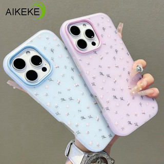 Ốp Điện Thoại Mờ Hoa Tươi Thời Trang Cho iPhone 11 Pro Max X XR XS Max 8 7 Plus SE 2020 2022 Vỏ Màu Kẹo Đơn Giản Cặp Đôi 2 Trong 1 Ốp Lưng