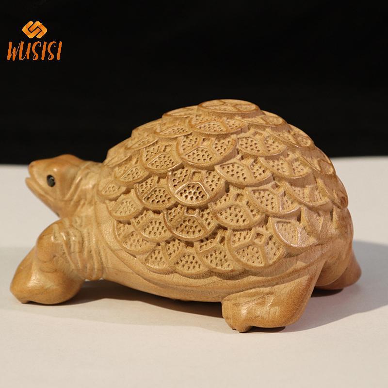 [WUSISI] Gỗ Khắc Tiền Rùa Trang Trí Nhà Phong Thủy Phòng Khách Trang Trí Văn Phòng Để Bàn Trang Trí Tượng Rùa MỚI