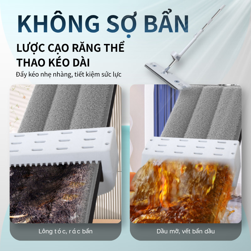 Cây Lau Nhà Tự Vắt 3 Trong 1 – Bàn Lau 45cm Xoay 360°, Hợp Kim Nhôm Bền Bỉ, Đa Năng Dùng Cho Mọi Loại Sàn