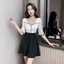 Hộp đêm Váy gợi cảm Nữ cao cấp kiểu Pháp Ôm hơn Váy chữ a cổ thấp Quần áo hộp đêm Quần áo làm việc