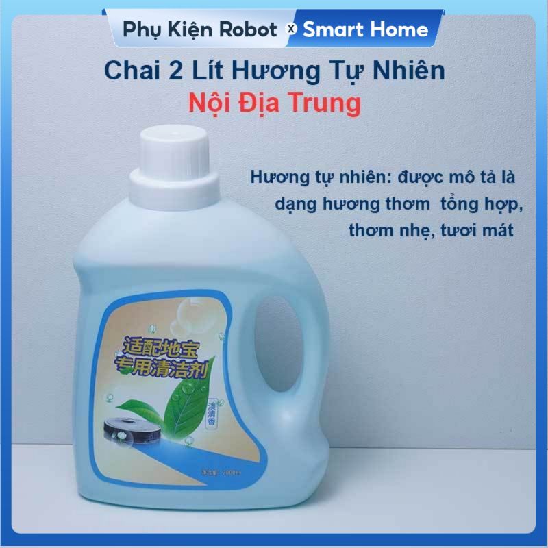 Nước Lau Sàn Nhà Cao Cấp Cho Robot Hút Bụi Lau Nhà Mùi Hoa Chuông Xanh, Hoa Chanh & Hương Tự Nhiên, Hàng Nội Địa Trung