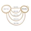 Trang sức dây chuyền cơ thể JVSUB, Vòng cổ dây chuyền một vai Punk Y2K, Vòng cổ cơ thể nhiều lớp có thể điều chỉnh dành cho nữ
