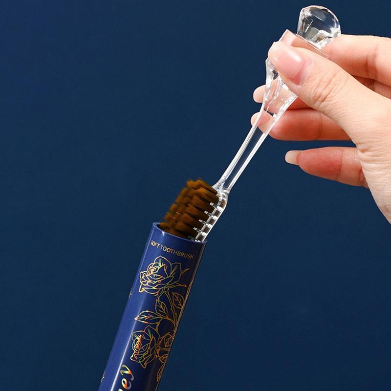 Newsmallbrains 1 / 3 Chiếc Bàn Chải Đánh Răng Hình Lipsti Di Động Có Thể Tháo Rời Làm Sạch Răng Siêu Mềm Chăm Sóc Răng Miệng Quà Tặng NSB