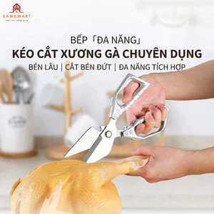 Kéo Cắt Xương Gà Chuyên Dụng – Thép Không Gỉ, Lực Cắt Mạnh, Đa Năng Nhà Bếp