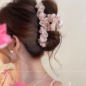 Kẹp Tóc Pleated Mesh Phong Cách Mới Cao Cấp cho Nữ năm 2026