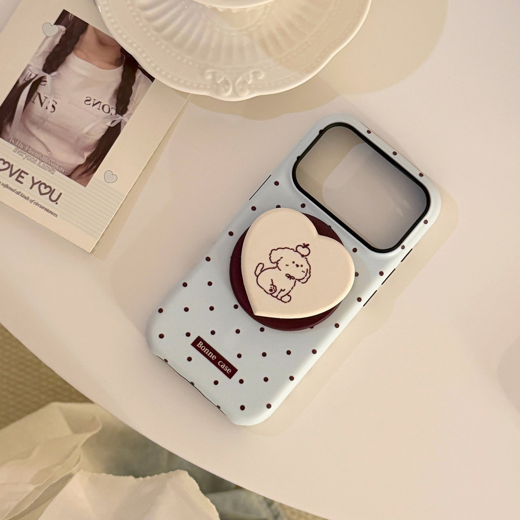 [Giao hàng nhanh] Little Milk Blue Dog Style, Thích hợp cho iPhone 17 Pro Max, 17, 16, 15, 14, iPhone 13, 12, 11, Ốp điện thoại cứng có chức năng từ tính F0AQ