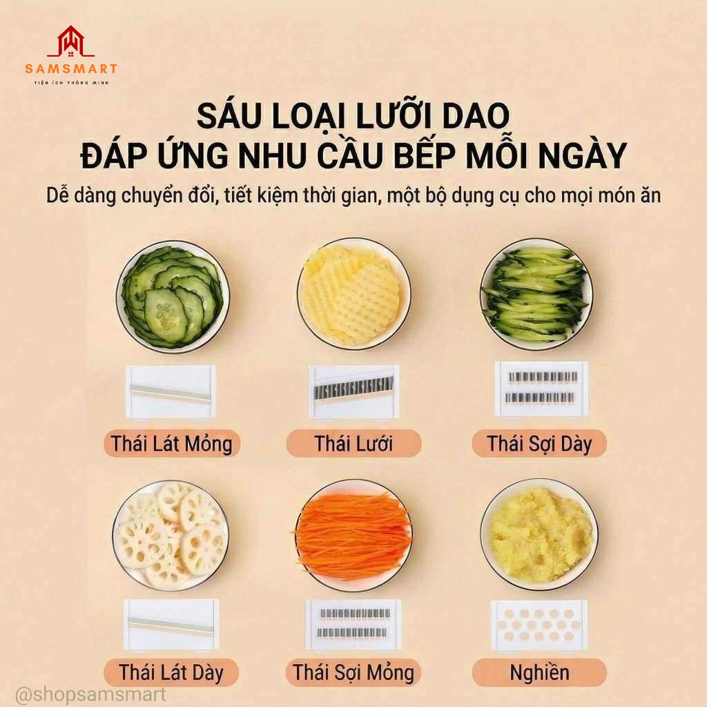 Dụng Cụ Nạo Rau Củ Inox 304 – Bào Sợi, Thái Lát Đa Năng, Có Bảo Vệ Tay Tiện Lợi