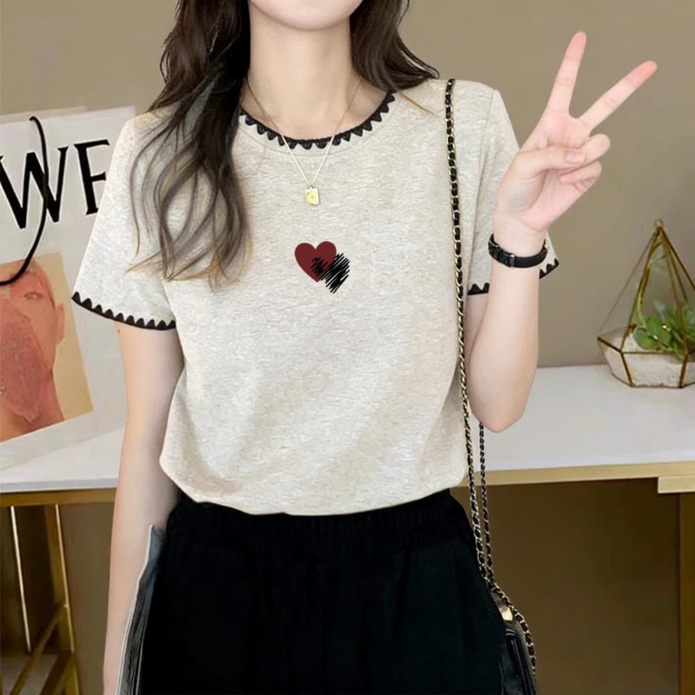 [Hàng mới về] Tay ngắn phong cách Hàn Quốc Slim-Fit Slimmer Look Covering Flesh F