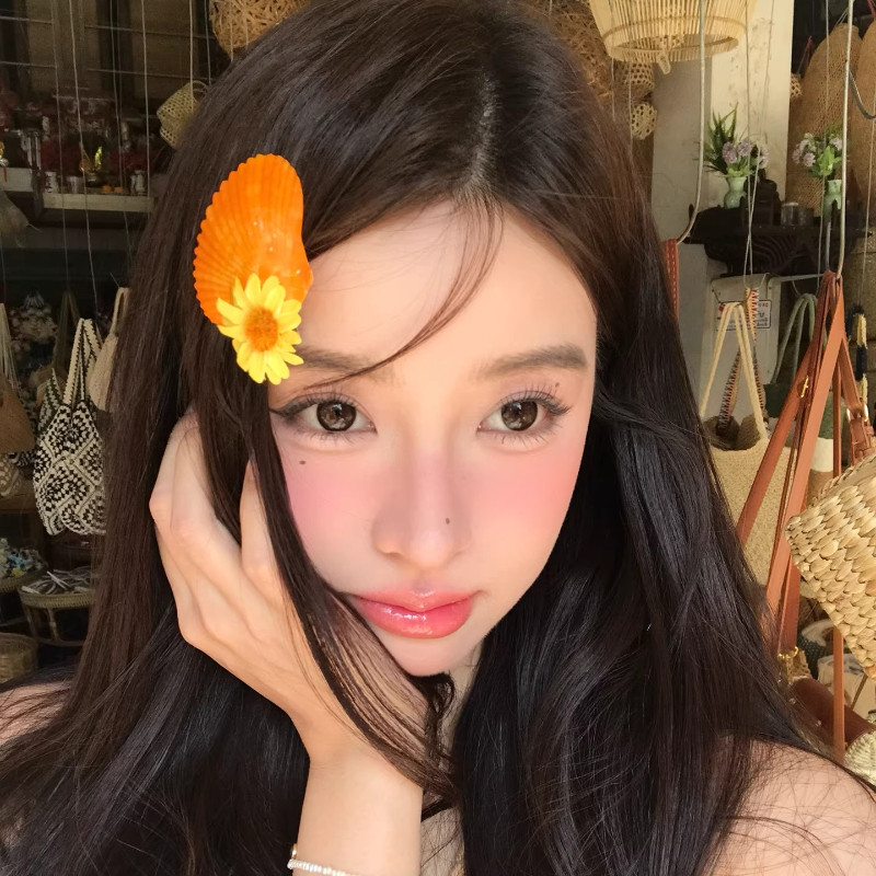 Kẹp Tóc Mỏ Vịt Hoa Cúc Vỏ Sò Thiết Kế Sáng Tạo Cho Tóc Mái Mùa Hè Phong Cách Dễ Thương Thời Trang