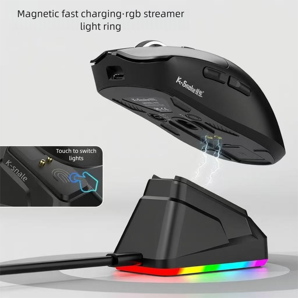 Chuột Bluetooth X11 Ba chế độ có đế sạc RGB