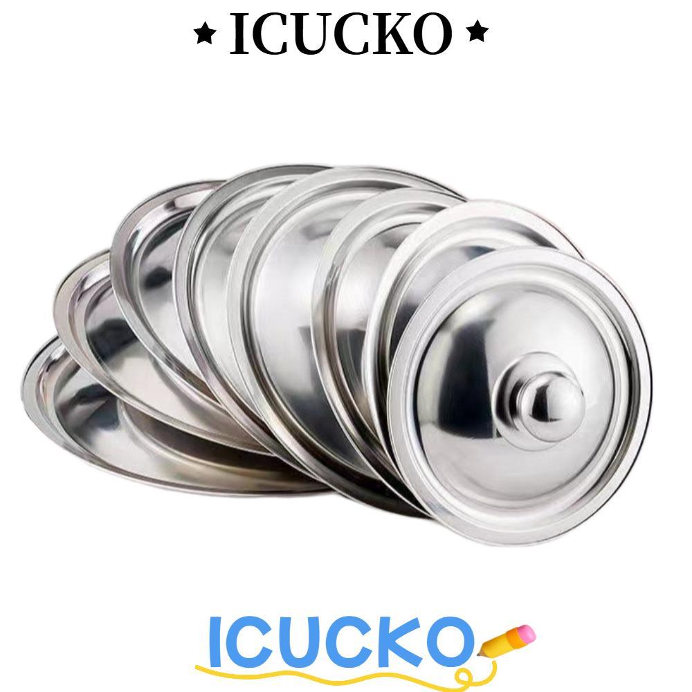 Vỏ Chảo Chiên ICUCKO, Vỏ Nồi Inox Đa Năng, Núm Có Thể Tái Sử Dụng Chống bỏng Nắp Nồi Phụ Kiện Nhà Bếp