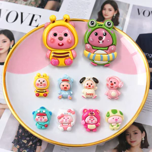 Set Charm Heo Hồng Kawaii Pastel Siêu Dễ Thương Nhiều Nhân Vật Mini Trang Trí Dép Phụ Kiện Xinh Xắn Hot Trend Cute
