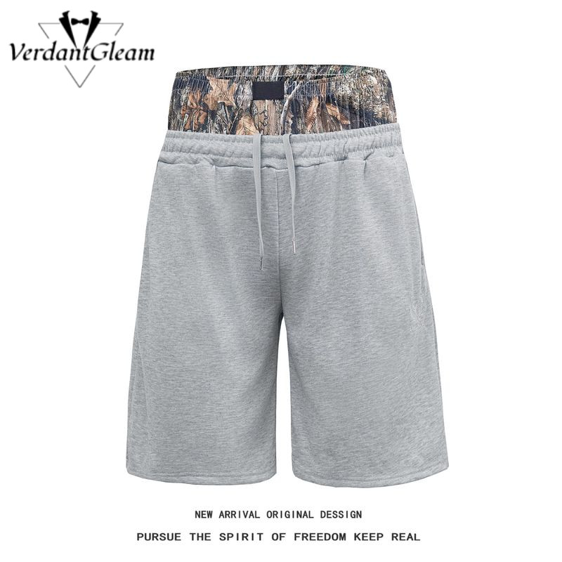 Quần short thể thao hip hop loose fit, có dây thắt lưng và kỹ thuật thoáng mồ hôi