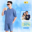 Bộ đồ nam YODY set áo quần vải waffle, phom relax thoải mái, có túi ngực MCST25S003