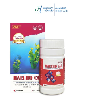 Viên Uống Canxi Tảo Biển Đỏ Haecho Cal Hàn Quốc Bổ Sung Canxi Lọ 60 Viên - Nhà Thuốc Thiên Hậu