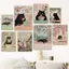 Japanese Minimalist Tabby Cat Ramen Canvas Painting Mount Fuji Landscape Art Home Wall Decor Canvas Poster