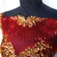 IFASIN - Thêu ren với hoa lớn đính kim sa vàng lấp lánh và miếng dán táo lưới sequin