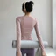 S-5XL Plus Size Nữ Dài Tay Bộ Yoga Top Áo Sơ Mi Thể Dục Quần Legging Tập Gym Chạy Bộ Thể Thao