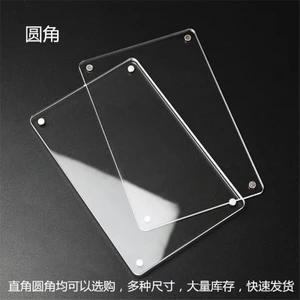 A6 Trong Suốt Acrylic Mạnh Từ Tính Phẳng Miếng Dán Bảng Dán Tường Gạch Gốm Giá Thẻ Cửa Gỗ Giá Thẻ Từ Tủ Lạnh Miếng Dán WF9W