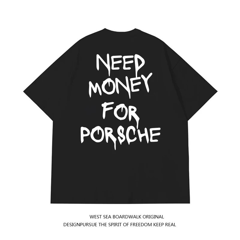[Full Tag]Áo thun NEED MONEY FOR PORSCHE Nam Nữ unisex - 100% cotton 250gsm dày dặn