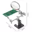 SWEET Giúp dụng cụ cầm tay thứ ba Giá đỡ hàn với kính lúp hàn 5X 2 Kẹp cá sấu Xoay 360 độ Công cụ sửa chữa Adju n