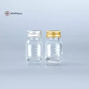 < WHPHous-t > 1 Chai Thủy Tinh Nhỏ 30ml Có Nắp Chai Thuốc Bột Chống Rò Rỉ Viên Chai Thủy Tinh Có Thể Đổ Lại Đẹp
