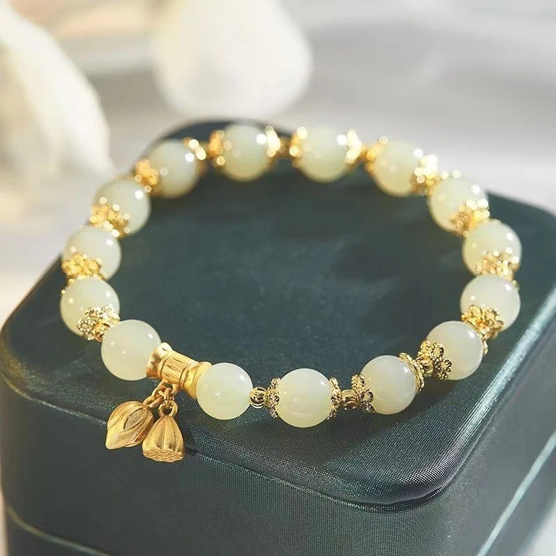 Mới Trung Quốc Ins Niche Lotus Seedpod Vòng Tay Mặc Hàng Ngày Người Bạn Thân Nhất Tình Bạn Tay Món Quà Trang Sức