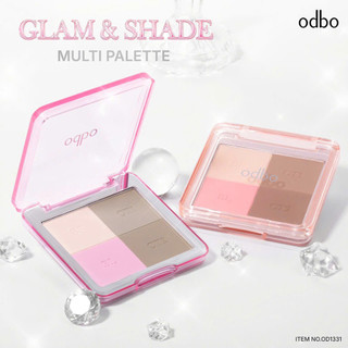 [Ảnh thật] [Ảnh thật] ODBO  Bảng phấn khối và má hồng 2in1 ODBO tạo khối mũi mặ má hồng tiện gọn tiết kiệm OD1331