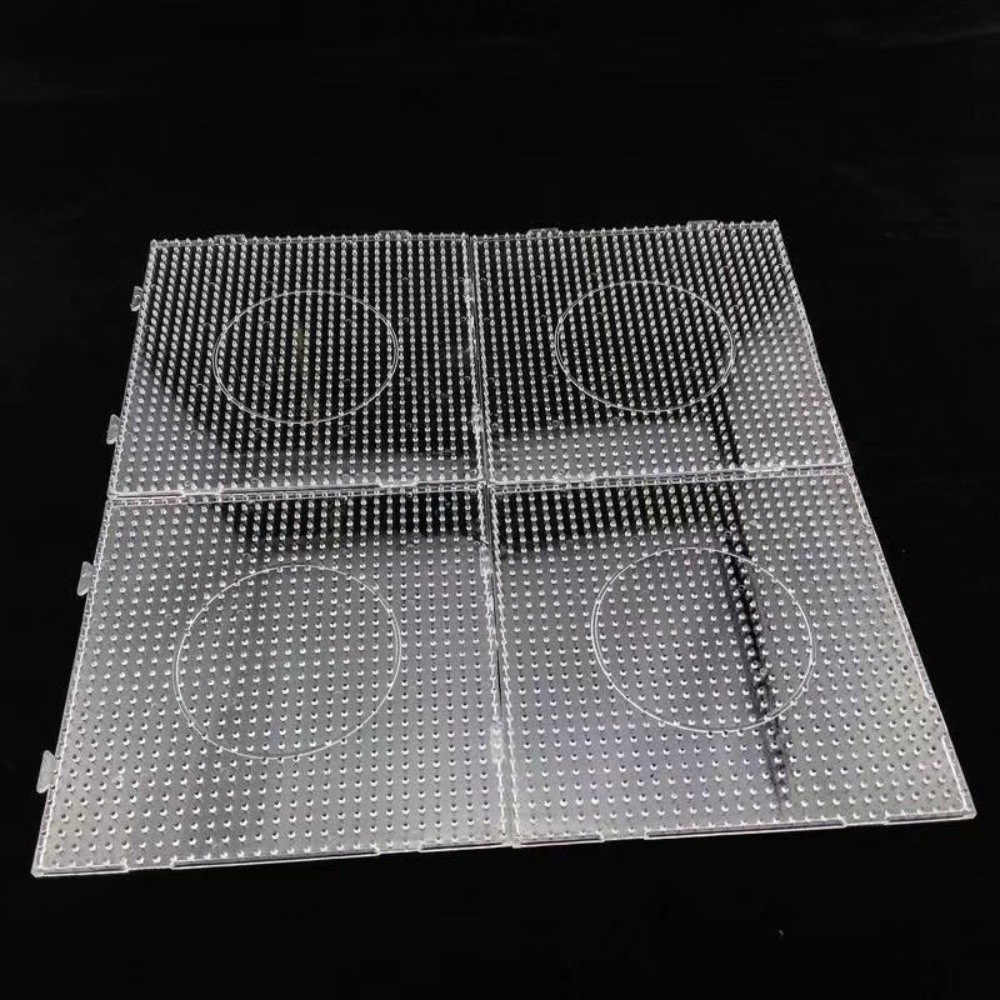 SUNKISSD Perler Hama Hạt, Mẫu tròn chịu nhiệt chất lượng cao ba chiều, Sáng tạo 52 * 52 Chấm thủ công thủ công Trang trí DIY Làm câu đố Bảng đậu 2.6mm Đồ chơi trẻ em