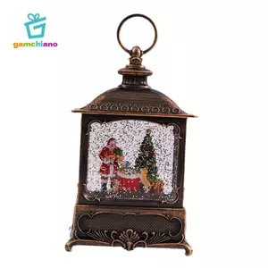 Gamchiano Giáng Sinh Hộp Nhạc Để Bàn Điêu Khắc Di Động Quà Tặng Giáng Sinh Giáng Sinh