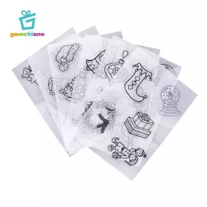 6x Phim thu nhỏ giấy co nhiệt Giáng sinh để trang trí treo DIY