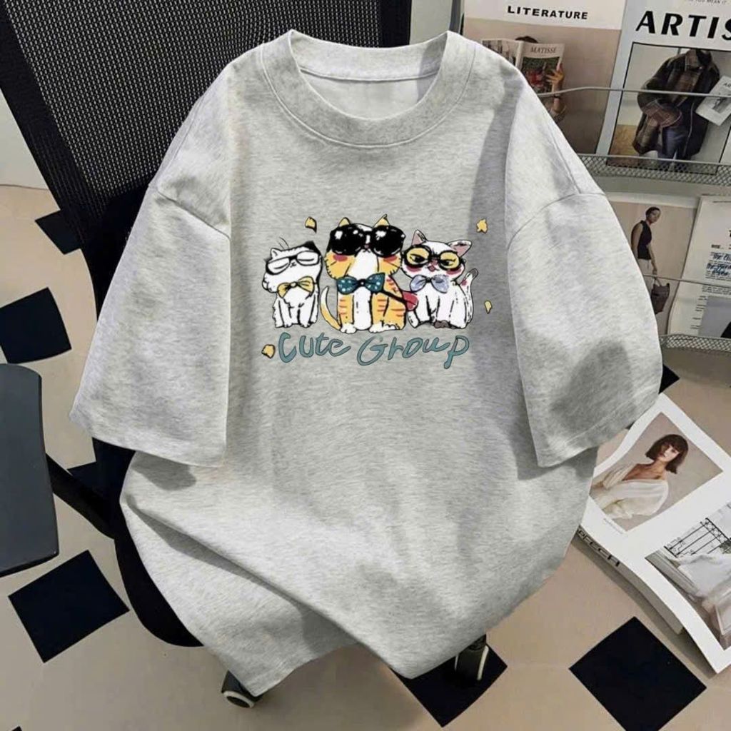 Áo phông unisex tay lỡ cotton su mát đa dạng Hình lá cờ mỹ siêu hót hít