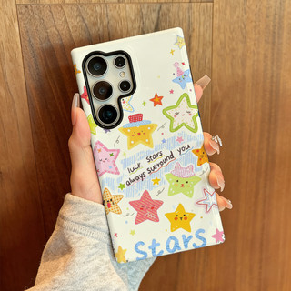 Ốp lưng hình ngôi sao năm cánh hoạt hình chống sốc S26Ultra có thể so sánh với Samsung S26 S23 S24 Ultra S24FE 25FE S25eDge Vỏ chống sốc S25 Plus S25ultra A55 a56 A36