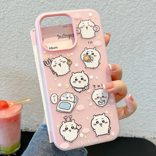 Vỏ Chiikawa Usagi Hachiware Dễ Thương Cho IPhone 17 Pro Max 11 12 13 14 15 16 Pro Max Plus 17 Air 16E Ốp Lưng Thời Trang Màu Kẹo 2 Trong 1 Silicon Chống Sốc Trong Suốt
