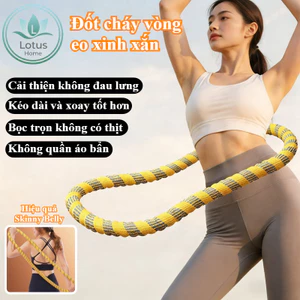 Vòng Lắc Eo Lò Xo Bọc Vải Cao Cấp Đàn Hồi Tốt Không Kẹp Da Tập Thon Eo Hiệu Quả Tại Nhà