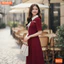 Đầm thiết kế BEMINE cổ đức viền dây nơ dáng chữ A phù hợp đi làm-B412