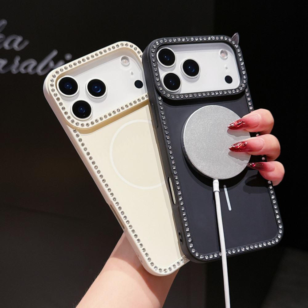 Ốp điện thoại từ tính đầy màu sắc tỏa sáng cho iPhone 17 16 15 14 13 12 11 Pro Max 17 Air 16 15 14 Plus Vỏ đơn giản thời trang chống rơi