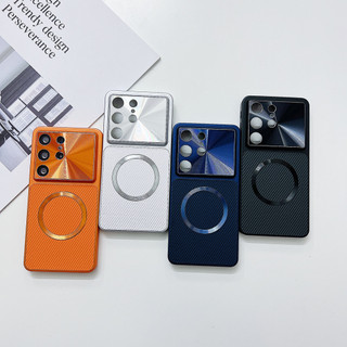 Mẫu Mới Họa Tiết Từ Tính Ốp Lưng Điện Thoại Samsung Galaxy S26 S25 S24 S23 Siêu Chống Rơi Chống Bụi Nút Bảo Vệ Đơn Giản Vỏ Thời Trang
