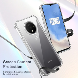 Dành Cho OnePlus 7T Ốp điện thoại Pha Lê Trong Suốt Cứng Chống Sốc 4-Corner Vỏ Mỏng Mỏng Chống Sốc