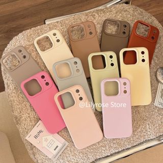 Ốp Điện Thoại Tối Giản Màu Trơn Cho iPhone 17ProMax 17Po 17 16ProMax 16Pro 16 15ProMax 15Pro 15 14ProMax 14Pro 14 13ProMax 13Pro 13 12 Apple iPhone Case Silicone 13 Chống Rơi TPU