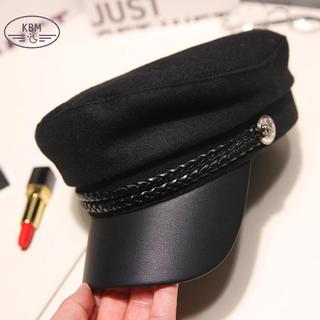 Mũ da KBM Mũ thủy thủ Mũ phẳng Thuyền trưởng Du lịch Cadet Mũ FSSG