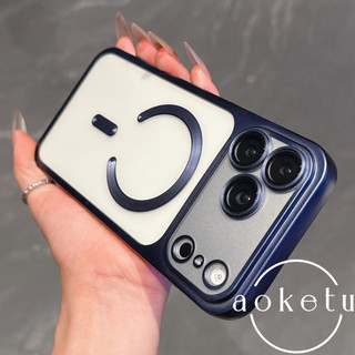 Thích hợp cho vỏ điện thoại iPhone 17 Promax mờ trong suốt chống rơi vỏ bảo vệ 16 Pro hút từ tính 15 / 14 / 13 / 12 / 11 lỗ chính xác bao gồm tất cả vỏ mềm ống kính