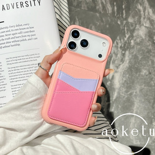 Gói thẻ tích hợp chặn màu da cừu ba vỏ điện thoại phù hợp cho iPhone 11 12 13 14 15 16 17 Pro Max bao gồm tất cả vỏ chống rơi