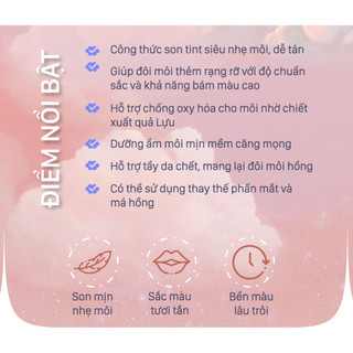 Son Tint Lì Siêu Nhẹ Cloudy Baby Bright Bám Màu Chuẩn Sắc 2,6g