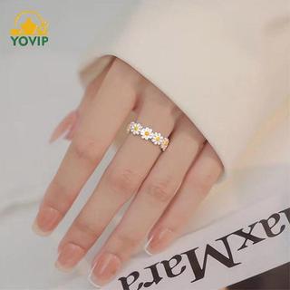 Nhẫn nữ vintage hoa cúc dễ thương, có thể điều chỉnh size, phù hợp nhẫn cưới và đính hôn
