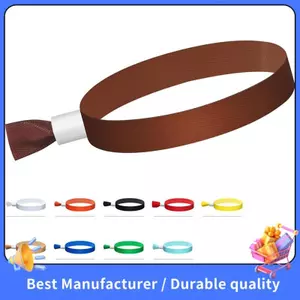 100 Chiếc Vải Sự Kiện Dây Đeo Tay Màu Dây Đeo Tay Cho Sự Kiện, Cho Buổi Hòa Nhạc Dây Đeo Cổ Tay (Nâu)