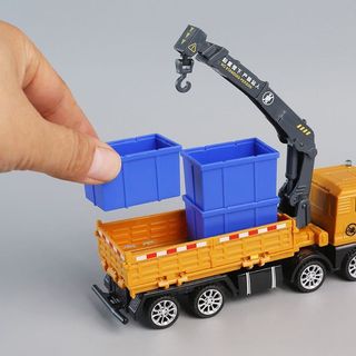 Mô phỏng Kỹ Thuật Xe Cần Cẩu Hạng Nặng Cần Cẩu Mô Hình Trẻ Em Trượt Đồ Chơi Vận Chuyển Ô Tô